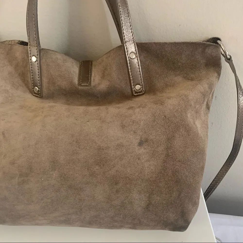 Tiffany & Co. Reversible Pewter Suede/Leather - Picture 3 of 12